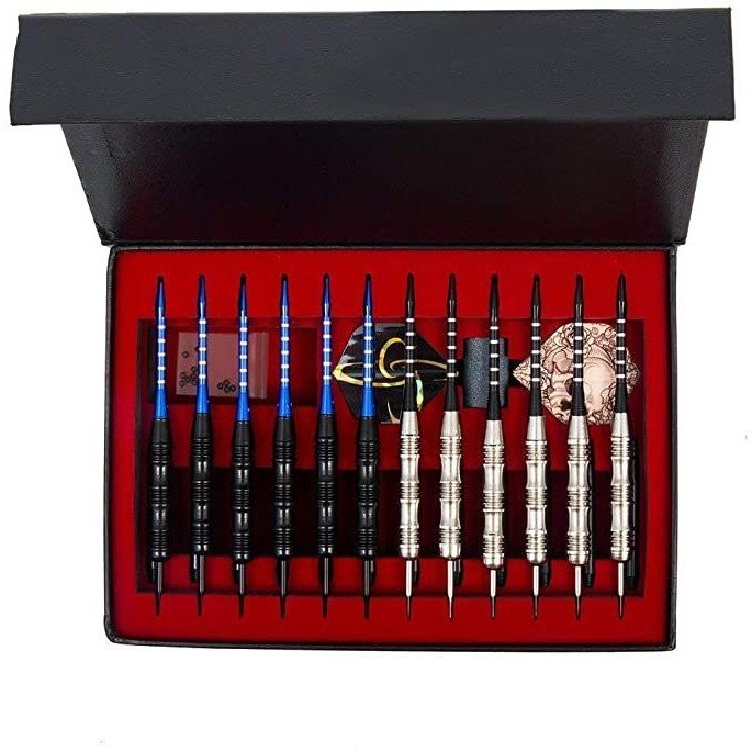 Set Dart Leaf พร้อมกล่อง Dart Shaft 12 อัน รวมถึงหินเจียร 12 อัน และ Keel สำหรับ Dart คุณภาพดี