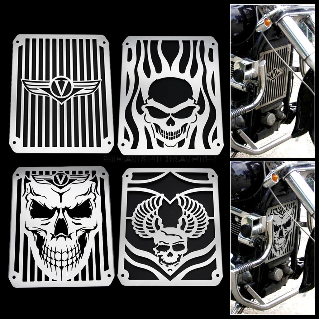 คุณภาพสูงหม้อน้ําย่างฝาครอบ Guard Protector ถังน้ํา Cooler สําหรับรถจักรยานยนต์ Kawasaki VULCAN VN40