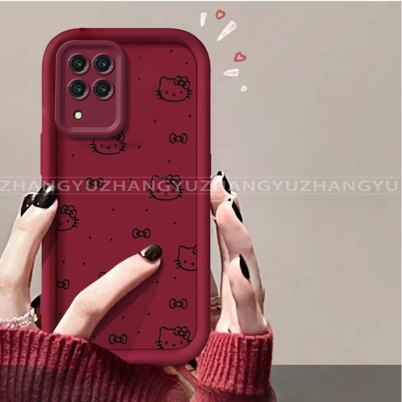 เหมาะสําหรับ Samsung A12 M12 A22 4G A22 5G เคสโทรศัพท์ที่วางกระจกแต่งหน้าแมว anti drop ถุงลมนิรภัยซิลิโคน TPU soft shell 020 ราคา ถูกที่สุด ดีลบีเคเค แกลเลอรีภาพที่ 6