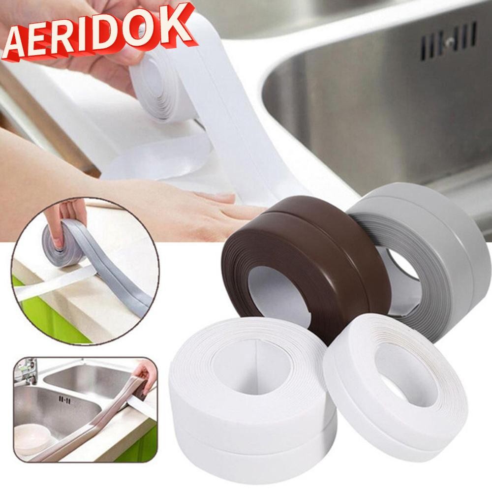 AERIDOK เทปกาว, Self Adhesive Mildew-proof Kitchen Sealant Strip, Professional เคาน์เตอร์ที่มีสีสันห