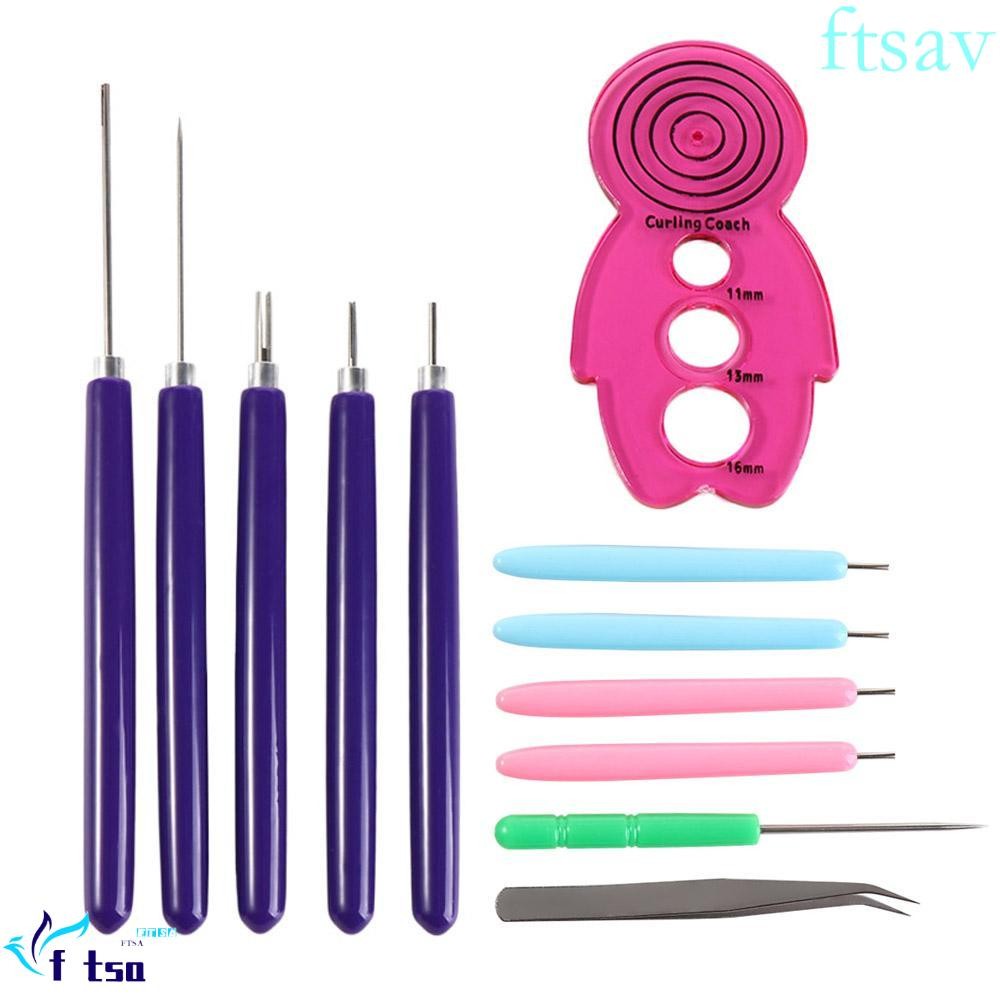 SWIFTSAVER 12PCS Quilling Needle Kit, Quilling Slotted Pen Multi Size Paper Quilling Tools, Paper St