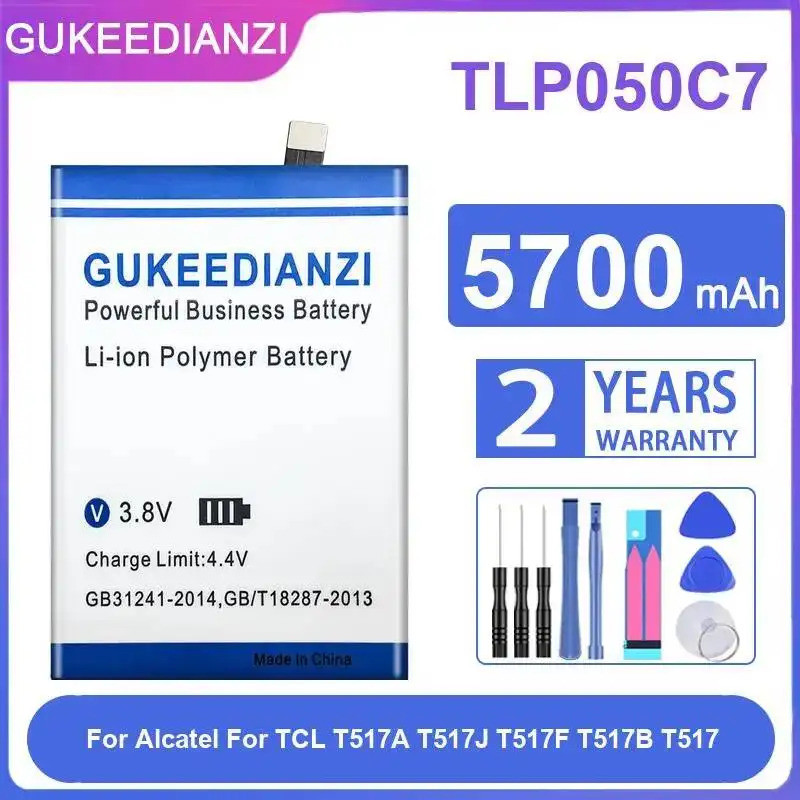 ที่เชื่อถือได้ 5700mAh แบตเตอรี่โทรศัพท์มือถือความจุสูง TLP050C7 สําหรับ Alcatel สําหรับ Tcl T517A T