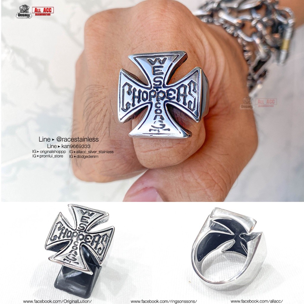 แหวน West Coast Chopper แหวนสแตนเลส แหวนเท่ๆ สแตนเลสแท้100%
