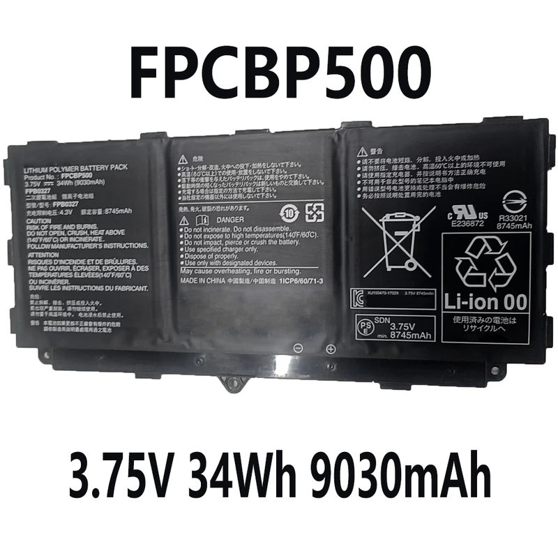 FPCBP500 FPB0327 3.75V 34Wh 9030mAh แบตเตอรี่แล็ปท็อปสําหรับ Fujitsu Arrows Tab Q506 Q507 Q508 CP695
