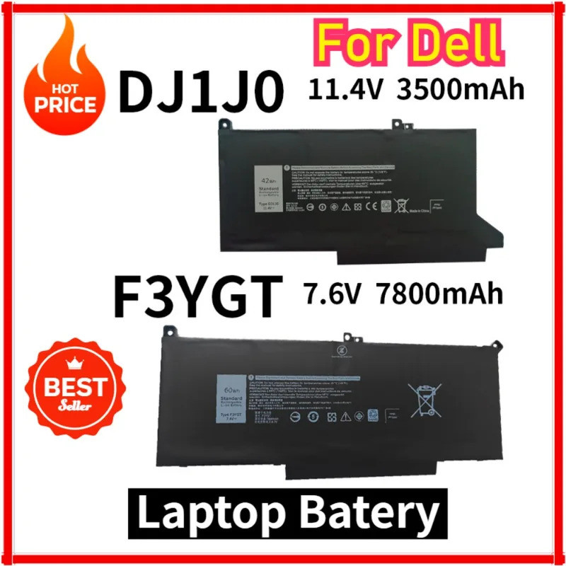 F3YGT แล็ปท็อป Batery สําหรับ Dell Latitude 7480 12 13 7000 7280 7290 E7280 E7290 E7380 E7390 7000 7