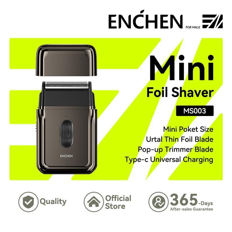 ENCHEN ของขวัญที่ดีที่สุดสําหรับผู้ชายENCHEN Mini เครื่องโกนหนวด MS003 เครื่องโกนหนวดฟอยล์แบบพกพาเคร