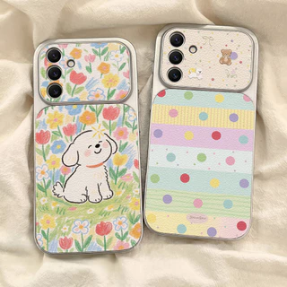 เคสซัมซุง For Samsung A57 A37 A27 A17 A07 A56 A55 A54 A35 A26 A05S 5G S26 S25 S24 S23 Ultra FE เคสนิ่มลายหนังแกะ สีพื้น
