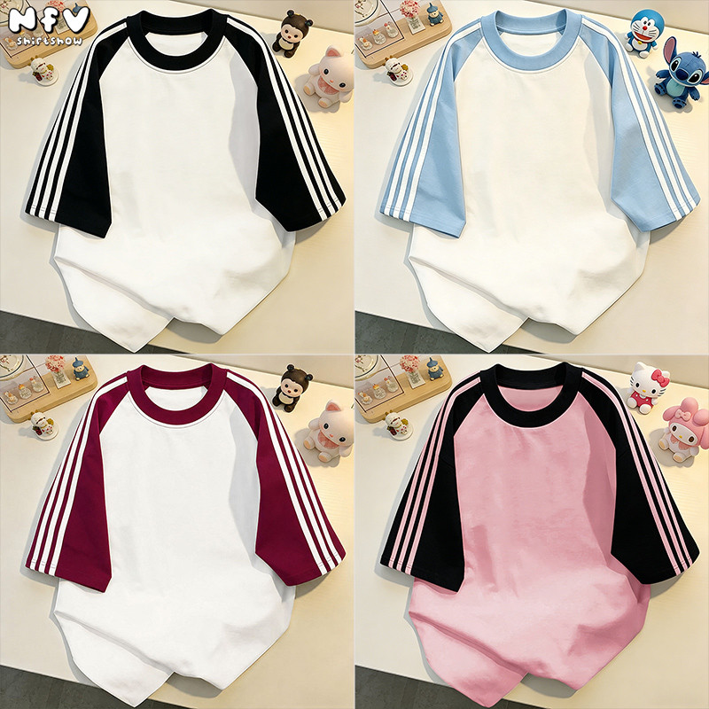 【จัดส่งตลอด 24 ชั่วโมง】NFV สไตล์เกาหลี เสื้อยืด Oversized สะดวกสบาย ระบายอากาศ รุ่นใหม่ล่าสุด ปี 2026 ผ้าฝ้าย100% YG0