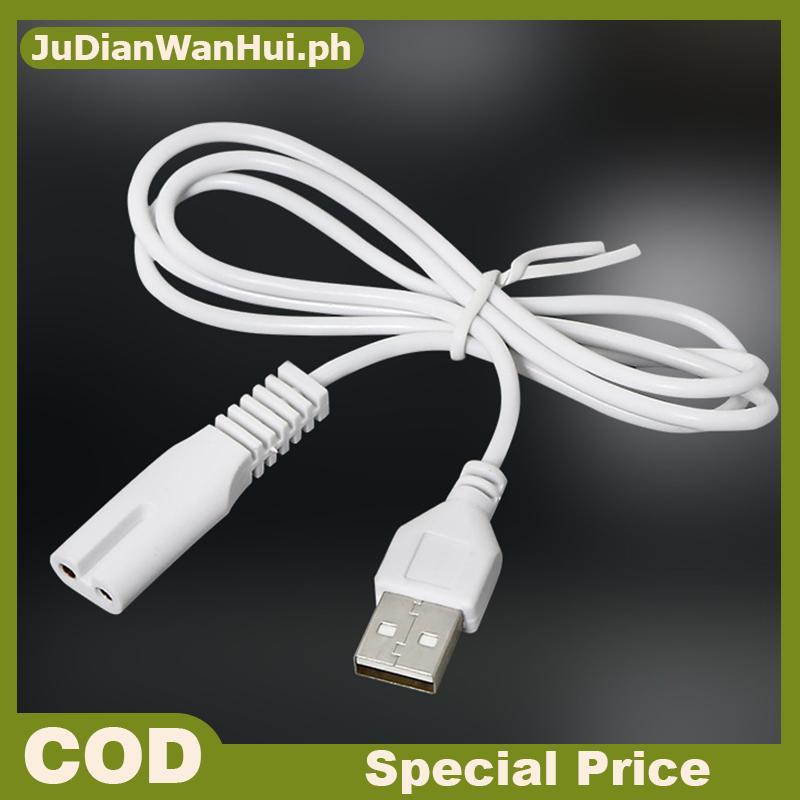 JuDianWanHuile 0.8/1M สาย USB สายชาร์จชุดรูทองแดง 5V ไฟฉายเครื่องโกนหนวดผม Clipper ลวดรูเดียว 1.5 1.