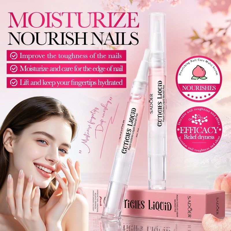 Nail Care Cuticle Oil สําหรับหนังกําพร้าแตกแห้ง Hydrating Nail Strengthener พร้อมวิตามิน