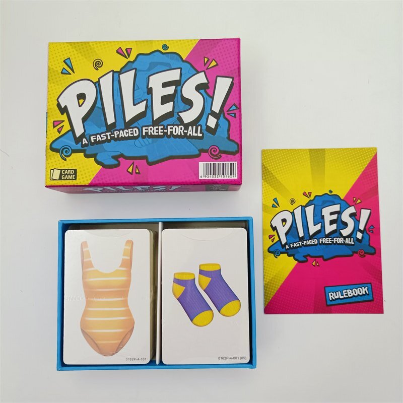 ส่งในนามของ English Card Game English PILES! การ์ดเสื้อผ้าซ้อนเกมการ์ด PILES GAME T3GW