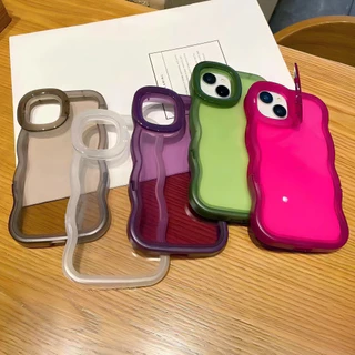 Simple เลนส์โปร่งใสพับวงเล็บเคสโทรศัพท์สําหรับ IPhone 11 16 15 14 Pro Max 12 13 ProMax 16plus ซ่อนขาตั้งผู้ถือกรอบหนากันกระแทก Soft TPU โทรศัพท์ปกหลัง