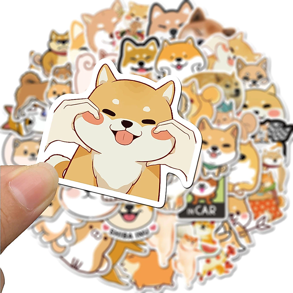 ✨พร้อมส่ง✨สุนัขโกลเด้น japan shiba dog cat STICKER 50แผ่น กันน้ำ สติ๊กเกอร์ กระโปรงหลังรถ