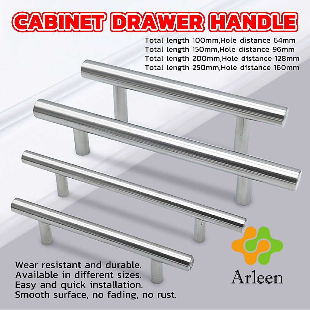 Arleen มือจับประตู ตู้ ลิ้นชัก วัสดุสแตนเลสสีขาว สไตล์นอร์ดิก  มีหลายขนาด cabinet handle