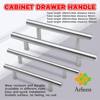 Arleen มือจับประตู ตู้ ลิ้นชัก วัสดุสแตนเลสสีขาว สไตล์นอร์ดิก มีหลายขนาด cabinet handle