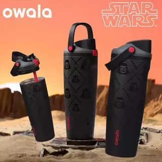 แก้วน้ํา Owala Star War Series พร้อมที่จับ | กระติกน้ําร้อนหุ้มฉนวนสแตนเลส 304 กลางแจ้งแบบพกพา | กระบอกน้ํา