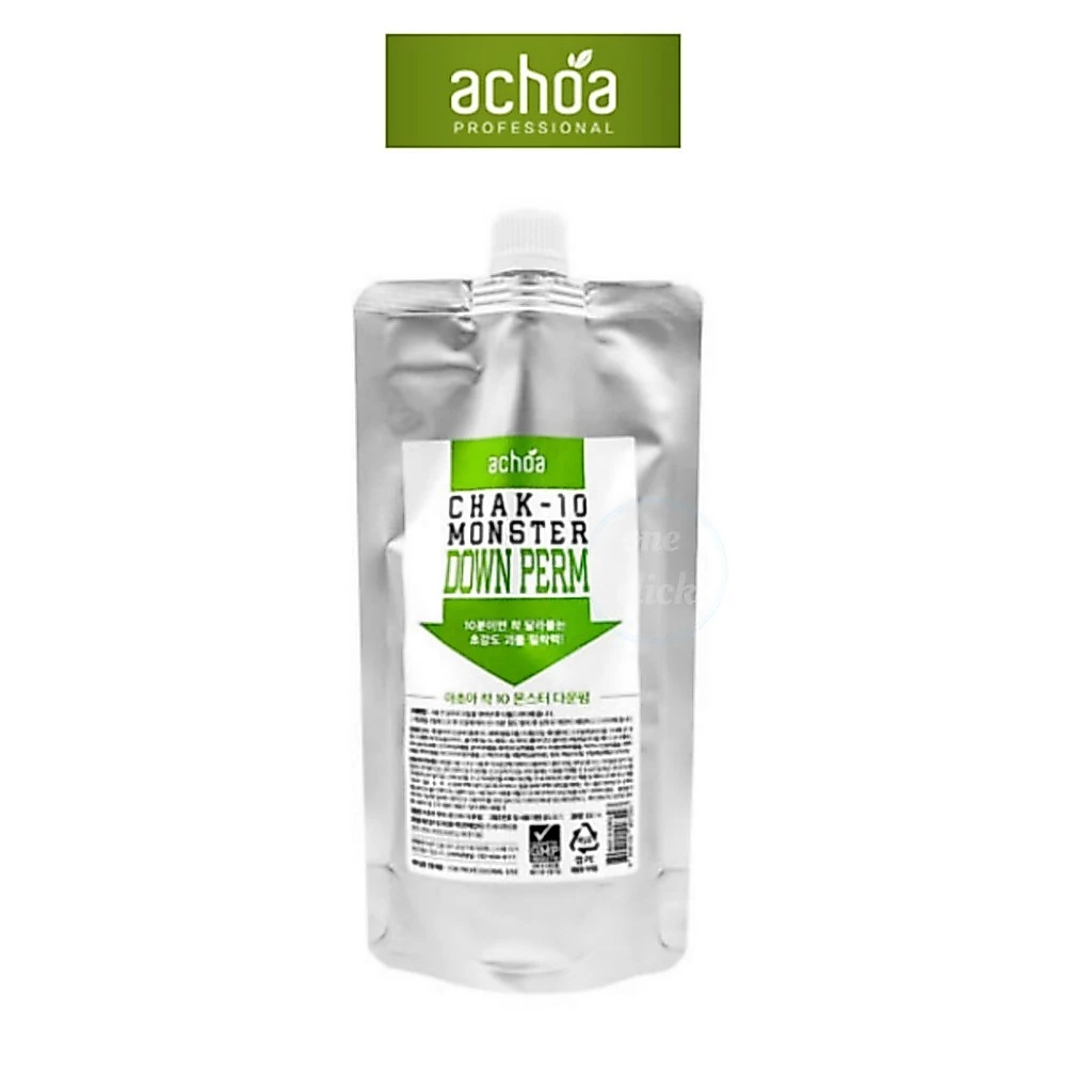 ACHOA Chak-10 Monster Down Perm 300ml | น้ำยาดัดผมชายสไตล์เกาหลี ไซส์จัมโบ้ | จัดทรงผมข้างให้เรียบกริบ