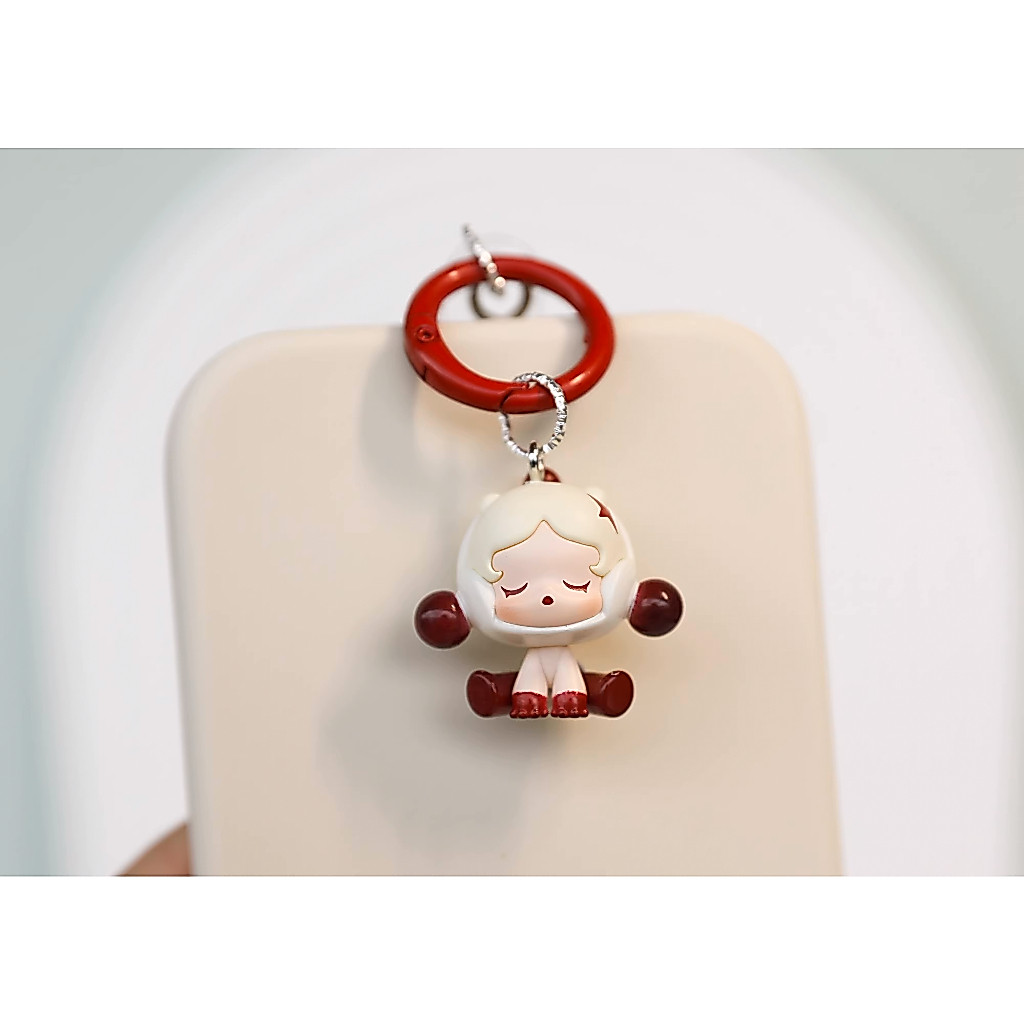 ของแท้ POPBEAN ที่มีสีสันน้ําผลไม้พวงกุญแจกระเป๋าจี้ขนาดเล็กการ์ตูนของขวัญวันเกิดหญิง