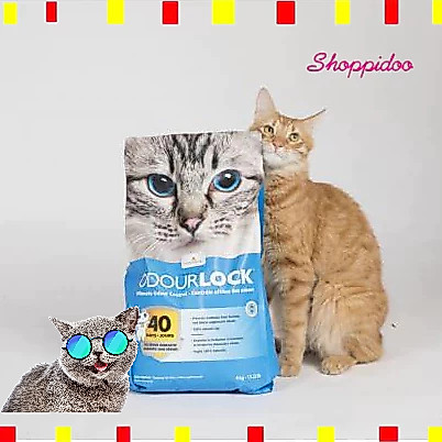 (12กก.) Odour Lock ทรายแมวภูเขาไฟ กลิ่นออริจินัล โอเดอล็อก พรีเมี่ยม ไม่มีฝุ่น.(ทรายแมวหินภูเขาไฟ ทรายแมว)