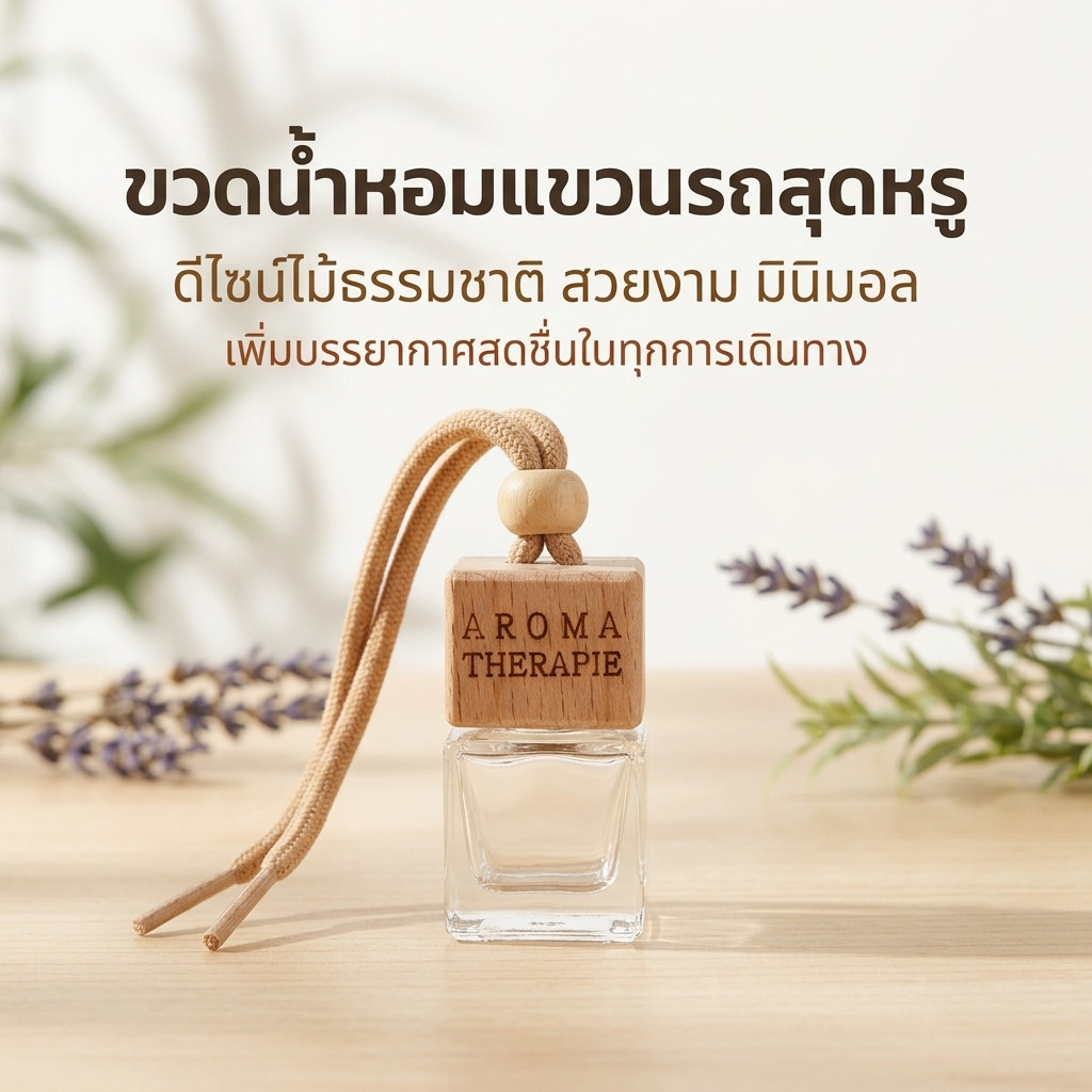 🔥[ลดพิเศษ]🧸ขวดน้ำหอมรถยนต์ แบบแขวน ขนาด8 ml ขวดแก้วเปล่า  อโรม่าเทอราพี่ อุปกรณ์เสริมรถยนต์