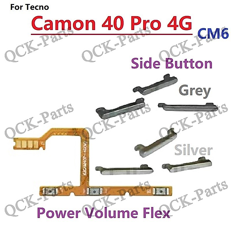 สําหรับ Tecno Camon 40 Pro 4G CM6 ปุ่มสวิตช์ไฟ Flex Cable ON OFF ปุ่มกุญแจด้านข้าง