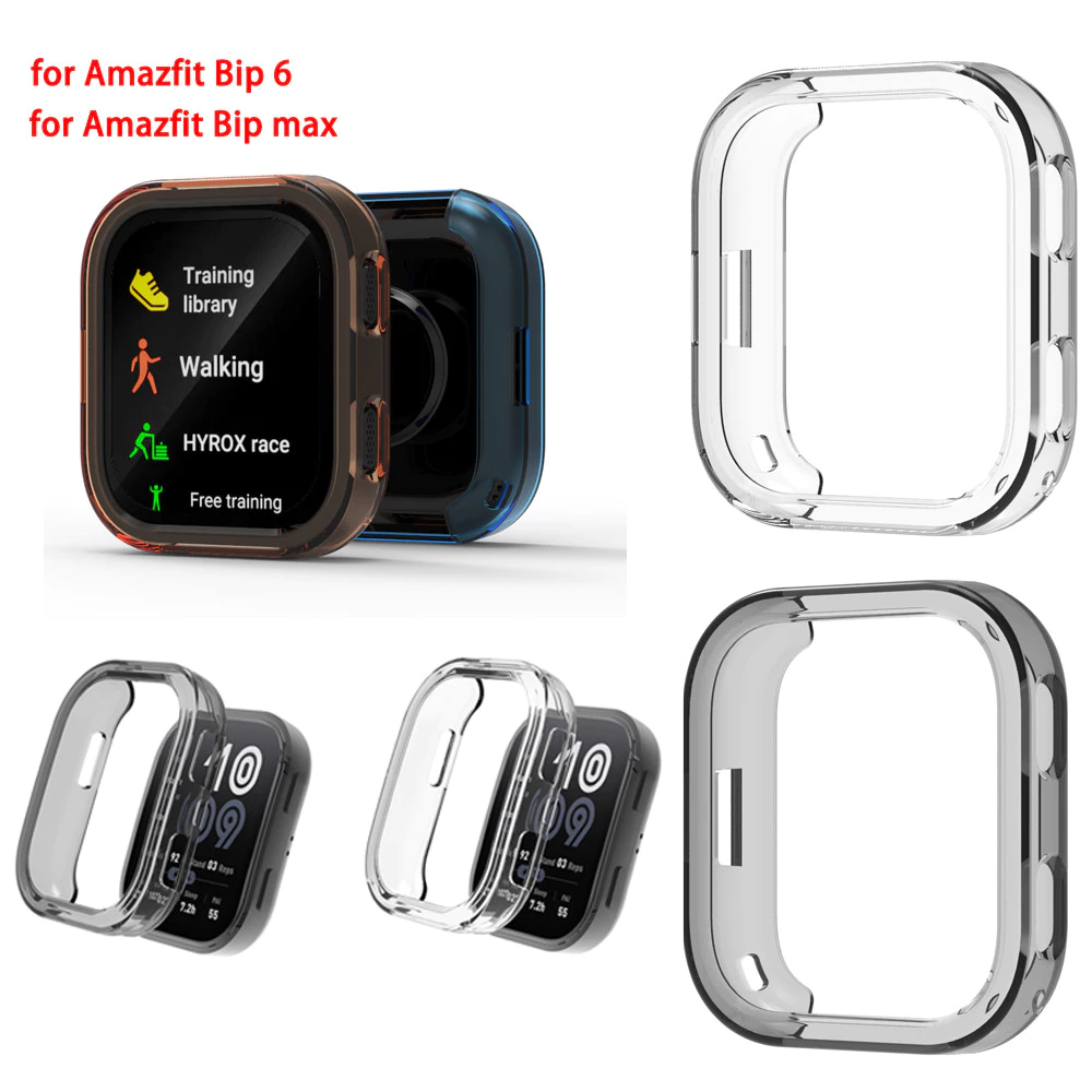 เคส TPU แบบนุ่มปกป้องหน้าจอสําหรับ Huami Amazfit Bip max A2568 Bip6 กันชนป้องกันโปร่งใสคลุมทั้งหมด