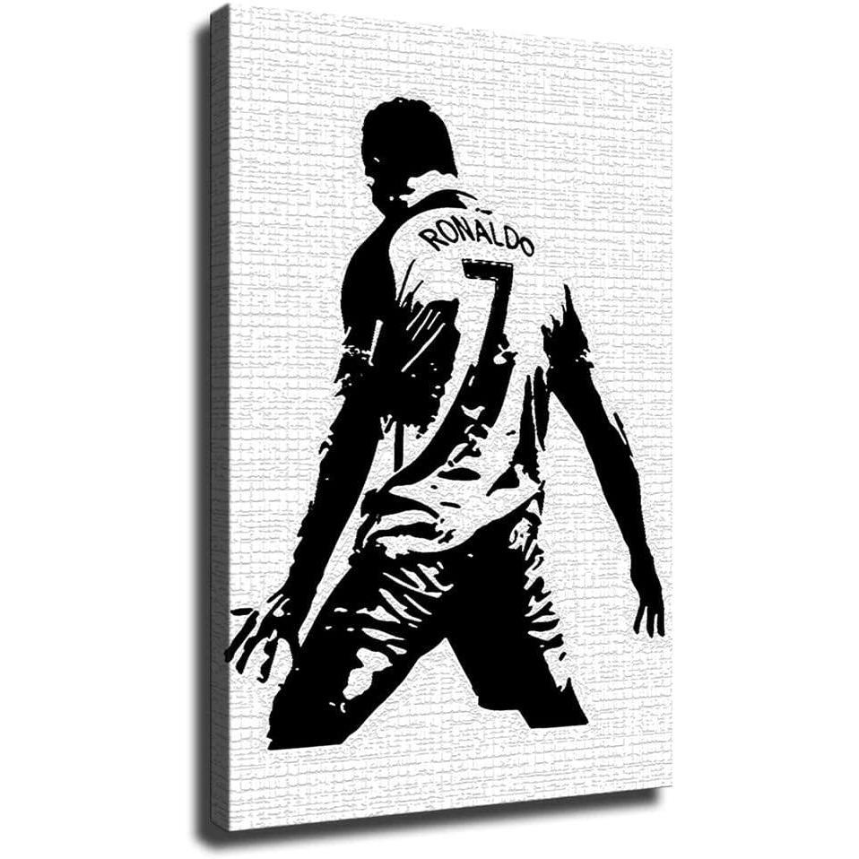 ฟุตบอลผ้าใบ Wall Art Cristiano Ronaldo โปสเตอร์ Broom Office HD พิมพ์โปสเตอร์ความงามในร่ม