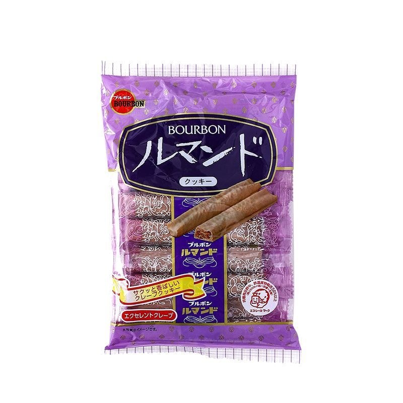 Bourbon Bourbon Romantic Cocoa Cream Flavour Cookie Biscuit Stick ขนมนําเข้าดั้งเดิม 88g LSD62926 @