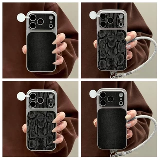 พื้นผิวผ้าเดนิมสีพื้น เคสโทรศัพท์ For Samsung S26 Ultra S25 Ultra A57 5G A56 5G A07 A55 A17 A36 A05 A34เคสโทรศัพท์มือถือ