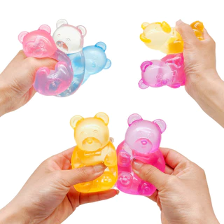 【ส่งไวจากไทย】Needoh หมีน่ารัก Squishy ของเล่นเด้งช้า บรรเทาความเครียด หมีเยลลี่ ฟิดเจ็ต ผ่อนคลายความวิตกกังวล ตกแต่งโต๊ะ
