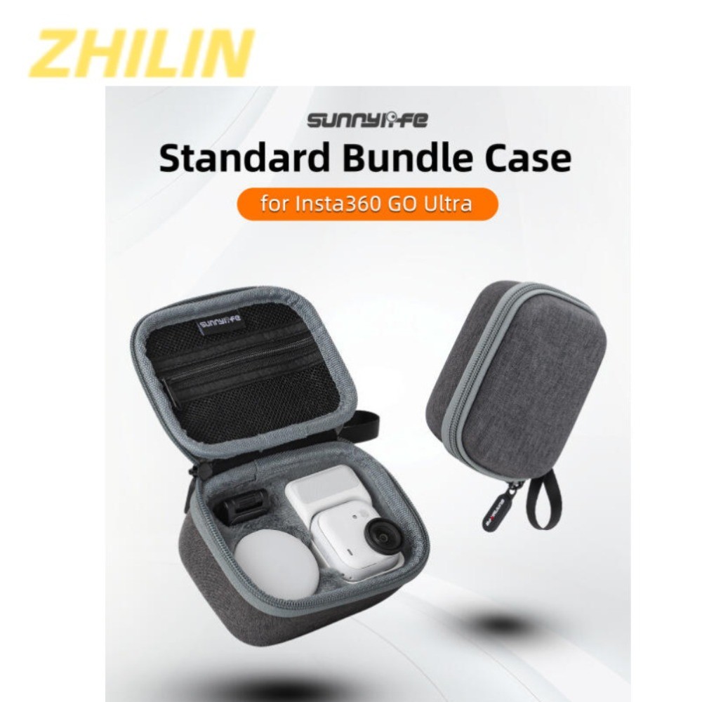 SUNNYLIFE (ในสต็อก) กระเป๋าถือสําหรับ Insta360 GO Ultra Mini Storage Bag,Standard Bundle Case สําหรับ Insta 360 go ultra กระเป๋าถือ CASE