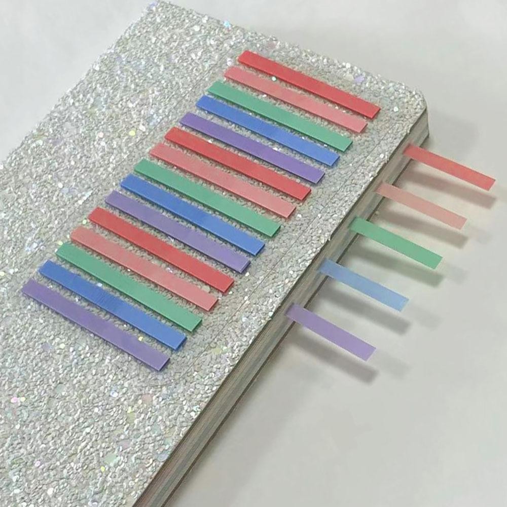 300ชิ้นไล่โทนสีสีดัชนีแท็บ ,แคบโปร่งใสกาวในตัวโน้ตเหนียว,เครื่องหมายหน้าหนังสือสําหรับนักเรียนศึกษาอุปกรณ์อ่าน