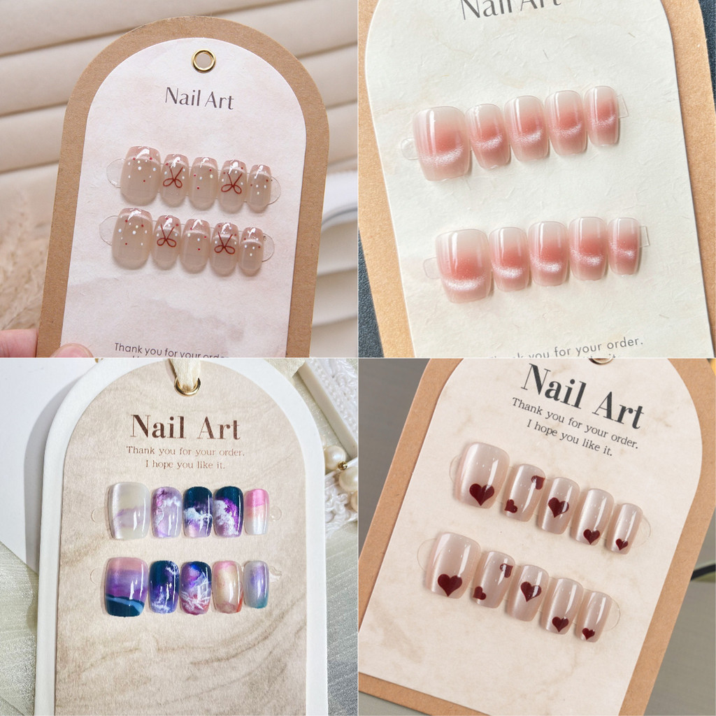 10 ชิ้นเล็บปลอมภาษาฝรั่งเศสคํา Ballerina เล็บปลอมเล็บยาวเล็บปลอมชุด Art เล็บ 3D Nailart