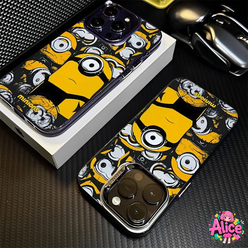 🔥Alice🔥เคส iPhone รูปแบบแอนิเมชั่นมินเนี่ยน ไอโฟน11 For iPhone12 13 14 15 16 Pro MAX X XS XR XS 6 7 8Plus SE2020
