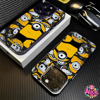🔥Alice🔥เคส iPhone รูปแบบแอนิเมชั่นมินเนี่ยน ไอโฟน11 For iPhone12 13 14 15 16 Pro MAX X XS XR XS 6 7 8Plus SE2020
