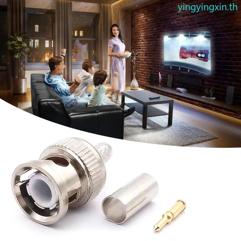 YIN 5 10 แพ็ค BNC ประเภท Solder Converter BNC ชายปลั๊ก Crimp Connector Connector Connector