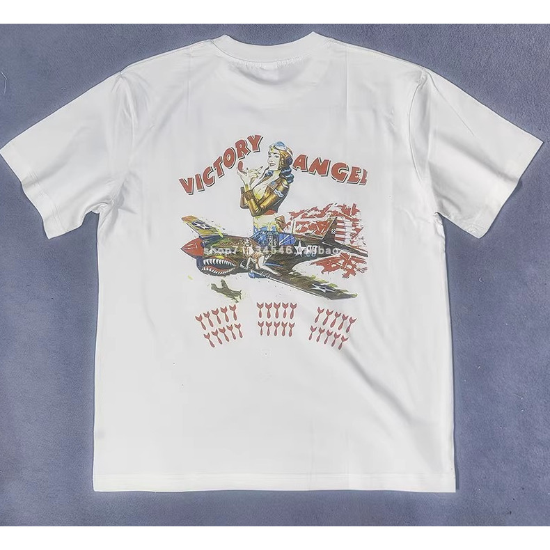 เสื้อยืดแขนสั้น American Retro Flying Tigers ทำจากผ้าฝ้ายแท้