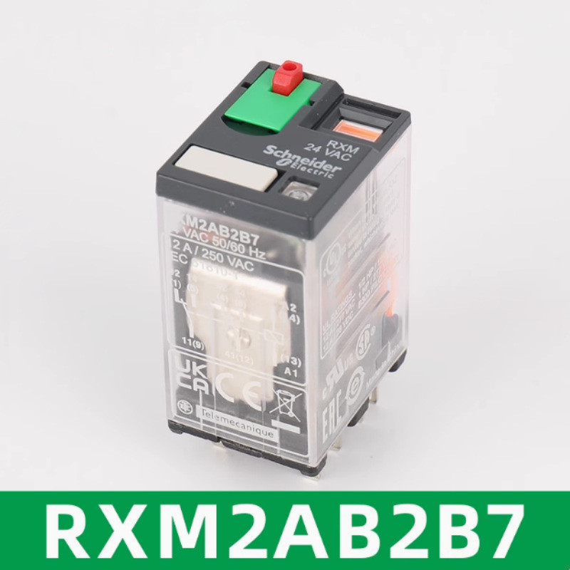 ยี่ห้อใหม่ Schnider Small Intermediate Relay RXM2AB2B7 F7 JD ED 8 Pins 2CO4.6