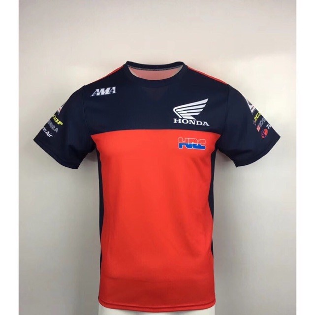เสื้อยืดสำหรับแฟนคลับ ลายประจำ Repsol Honda HRC MotoGP และ WSBK แบบดั้งเดิม พิมพ์ดิจิตอลคุณภาพสูง