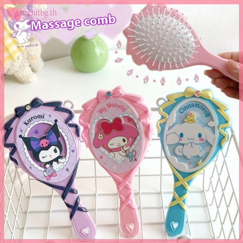 RENBG Sanrio Boxed Kuromi หวีการ์ตูน Air Cushion ประณีต My Melody Pochacco Kawaii นวดแปรงผมเด็กสาวของขวัญ TH