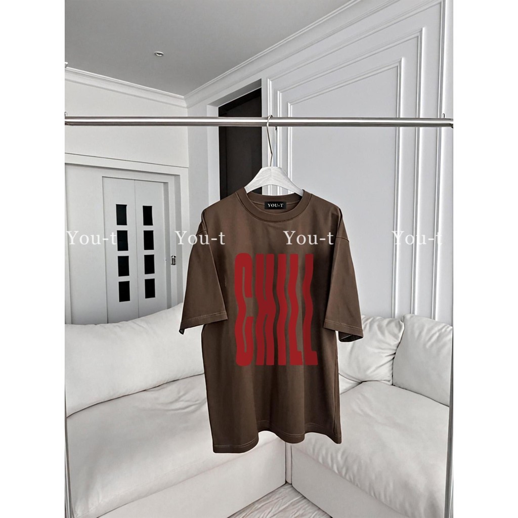 T42.SHOP สื้อยืด oversize เสื้อแฟชั่น เกาหลี สตรีท ใส่สบาย โคตรนุ่ม ผ้าคอตตอน100% ลาย “CHILL” ราคา ถูกที่สุด ดีลบีเคเค แกลเลอรีภาพที่ 7