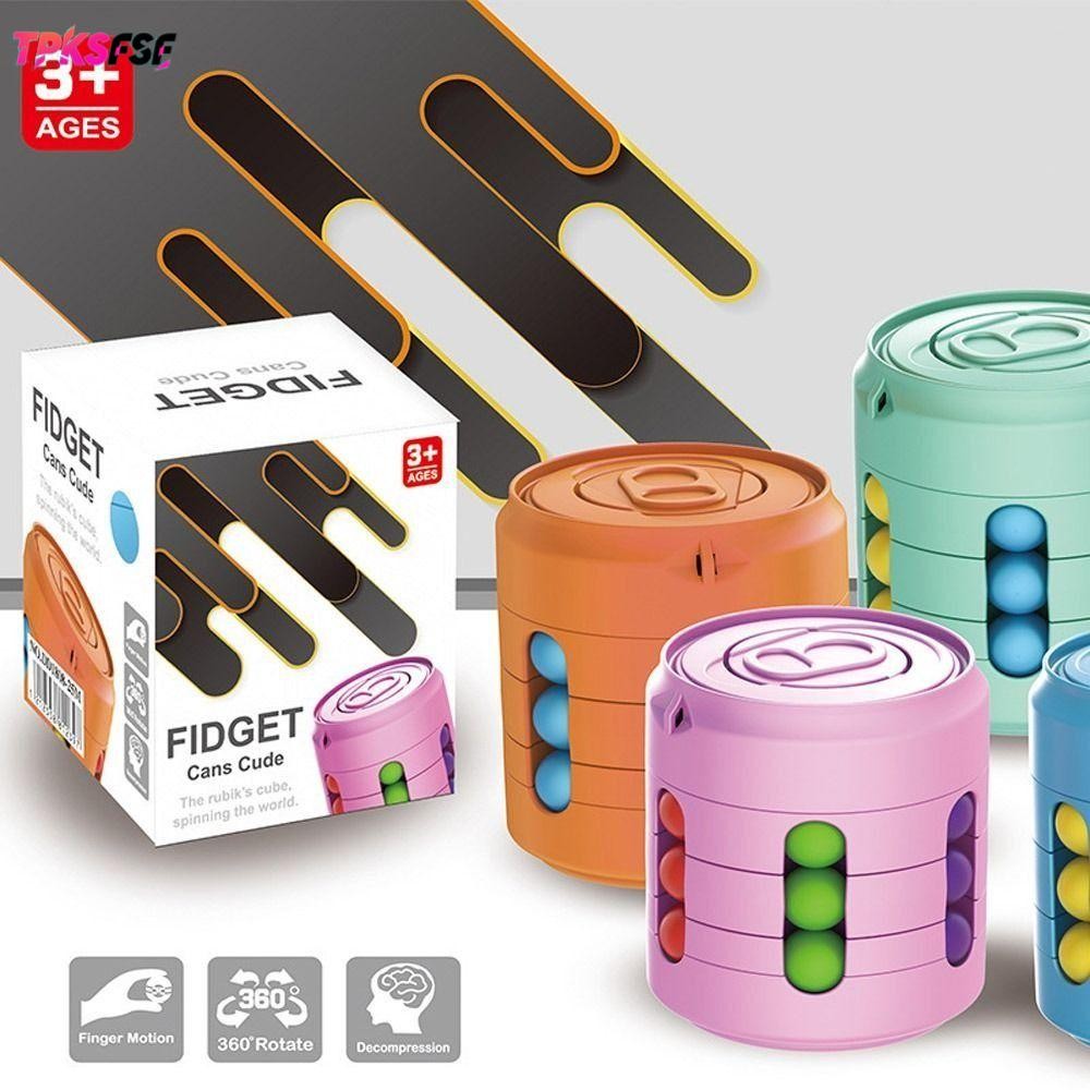 TPKSF ลูกบอลหมุน, ไจโรนิ้วหมุนบอลโซดาสามารถอยู่ไม่สุขของเล่น,พลาสติกตลกสามารถของเล่น