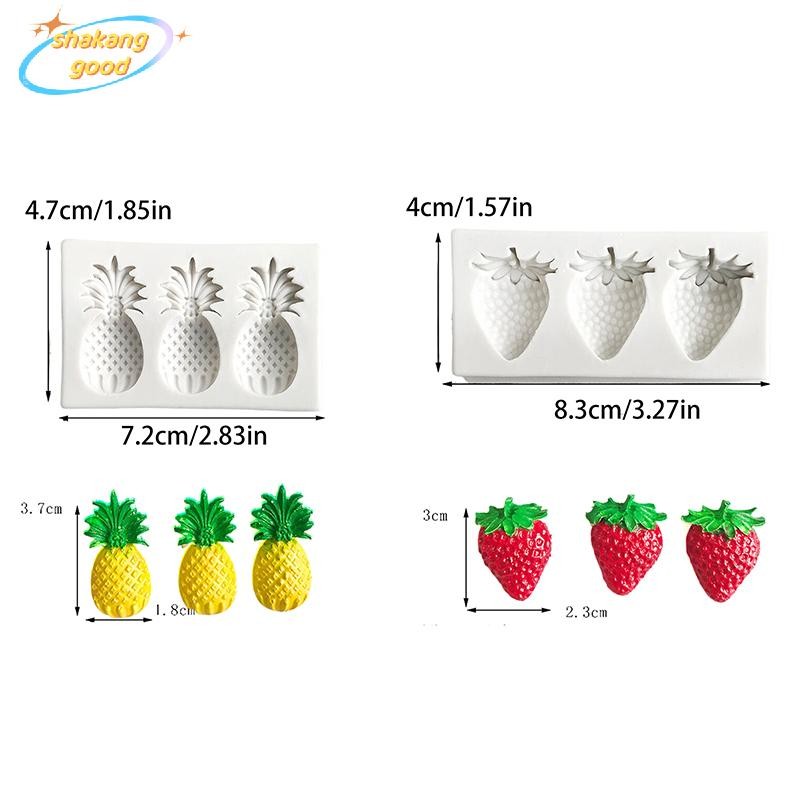 SKTH แม่พิมพ์เรซินสับปะรดสตรอเบอร์รี่ซิลิโคน Sugarcraft สําหรับตกแต่งเค้ก SKK ราคา ถูกที่สุด ดีลบีเคเค แกลเลอรีภาพที่ 7