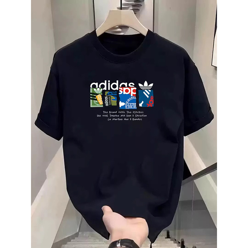 เสื้อแดง เสื้อดํา พื้นที่ลด10% 丨 Outlet ของแท้丨เสื้อยืดแขนสั้นผ้าฝ้ายฤดูร้อนหลวมคู่เสื้อครึ่งแขนเสื้