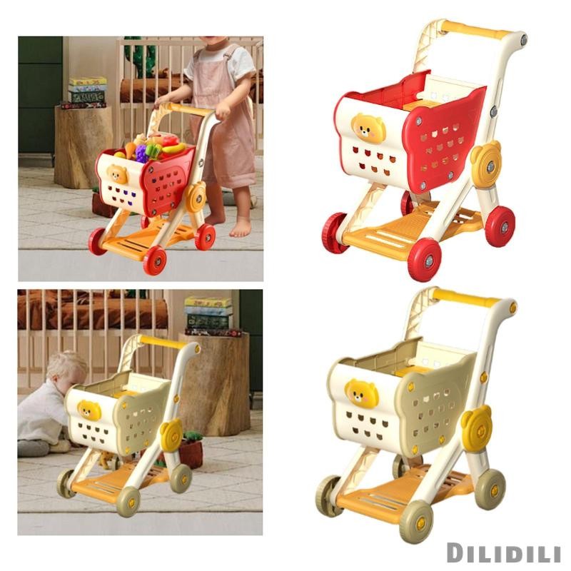 [Dilidili] Mini Shopping Cart Toy Shopping Trolley Toys Mart Shopping Cart สําหรับเด็กอายุ 3 ปีขึ้นไ