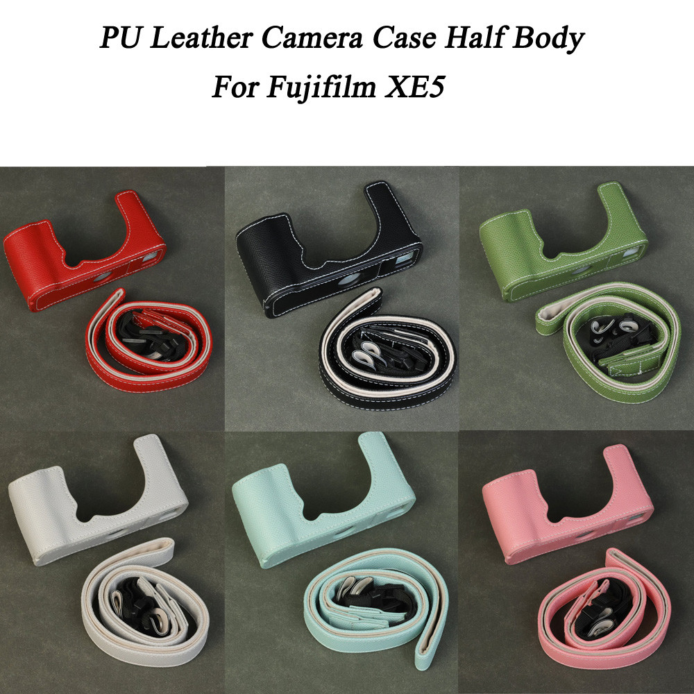 เคสกล้องหนัง Pu ครึ่งตัวสําหรับ FujiFilm XE5