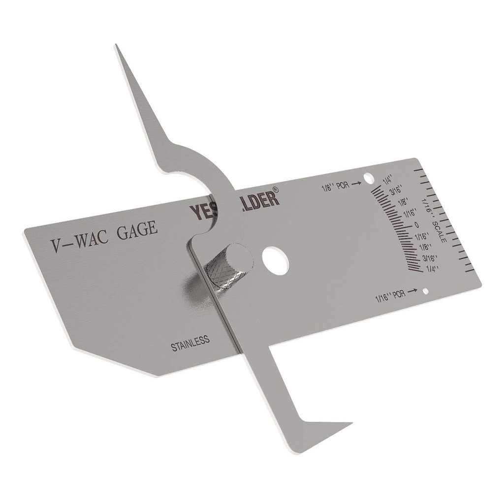 YESWELDER V-WAC เกจวัดตรวจสอบนิ้วเชื่อมเดี่ยว ZEQO