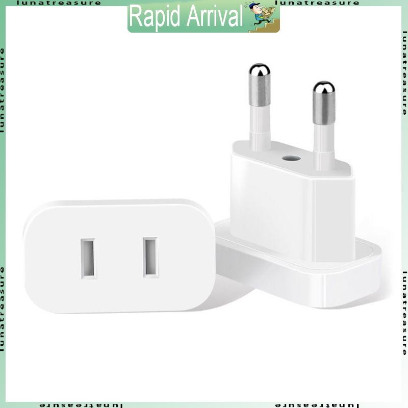 Lun USA to Europe Travel Charger Plug Power Socket Adapter 4 ปลั๊ก 0 มม