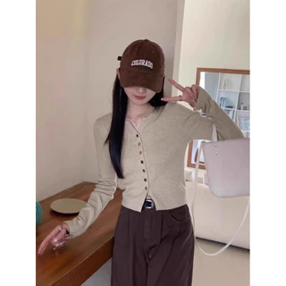 สเวตเตอร์แขนยาวผู้หญิง สไตล์ใหม่ V คอ สีดำ:size slim fit