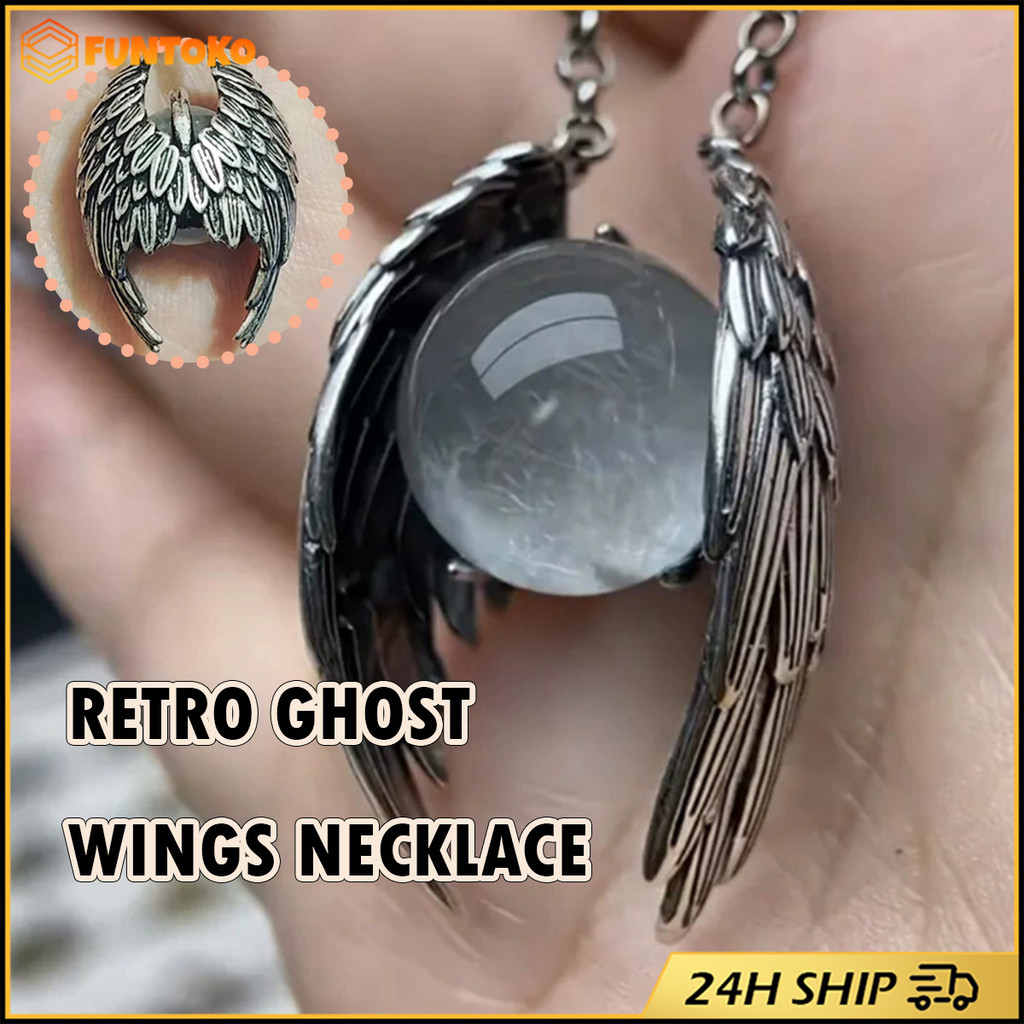 สินค้ามีคุณภาพ สร้อยคอจี้ปีกนกพร้อมลูกแก้ว ยาว41-50CM วัสดุโลหะ สร้อยคอฮิปฮอป y2k เครื่องประดับสำหรั